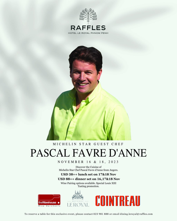 Chef Pascal Favre D’Anne visits Raffles Hotel Le Royal